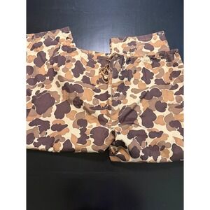 Hodgman Vintage Duck Camo Rain Pants XXL PVC Backed Waterproof Hunting Fishing